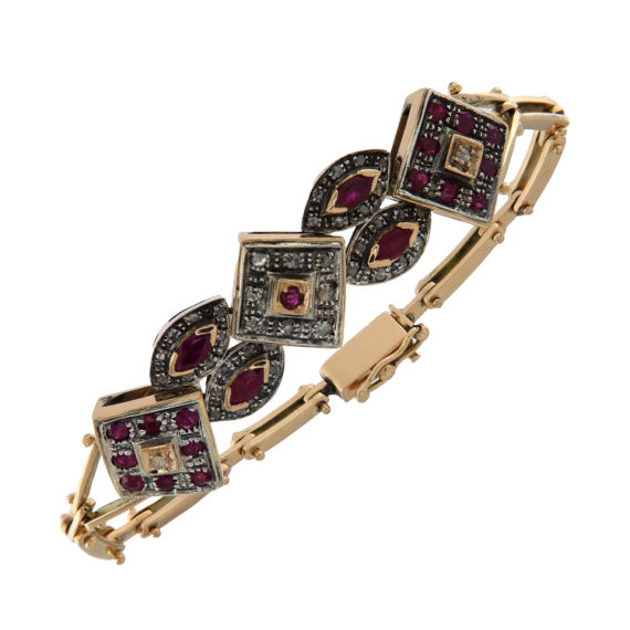 G3614-bracciale-vintage-guidetti-oro-diamanti-rubini