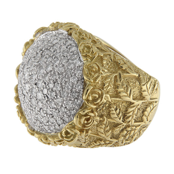 G3632-anello-vintage-guidetti-oro-pavé-diamanti-brillanti