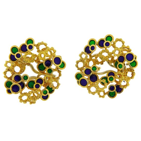 G3664-earrings-yellow-gold-enamel